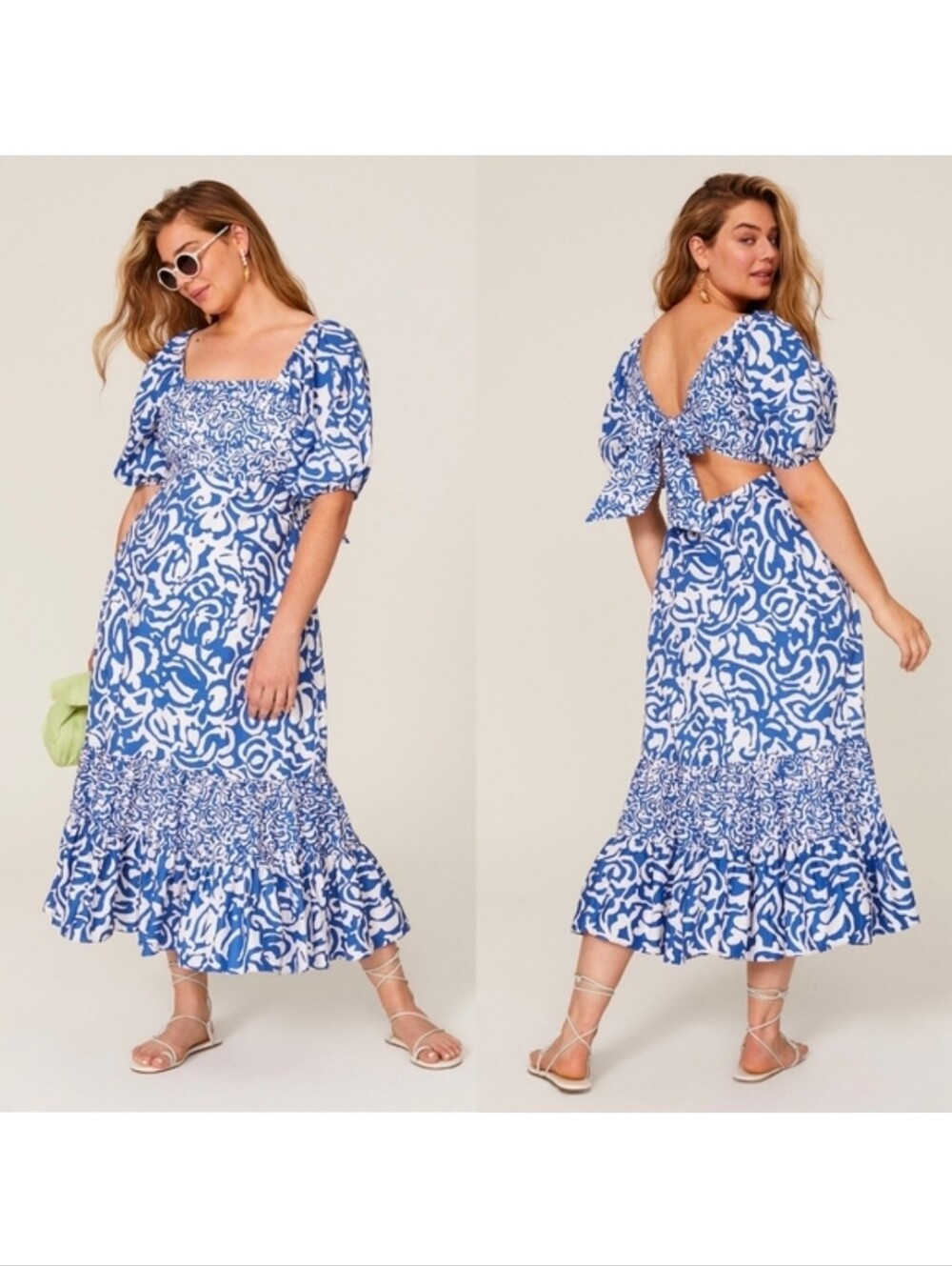 Tanya Taylor Cynthia Blue Floral Dress